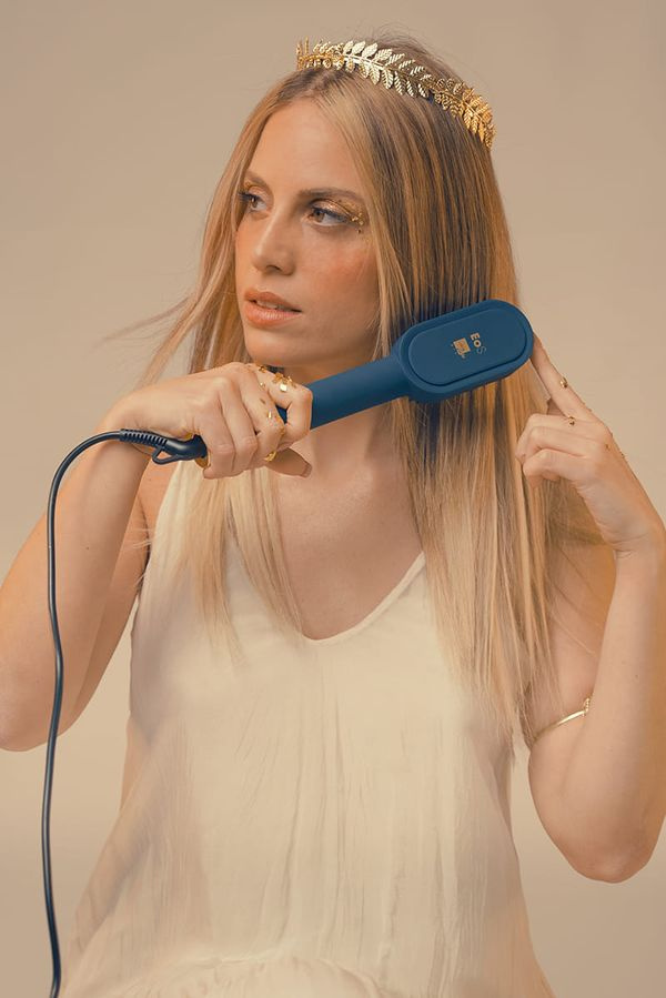 LE010 Labor , Szczotka do włosów , elektryczna ,prostująca włosy , podczerwien , fale elektrostatyczne , profesjonalna - obrazek 2