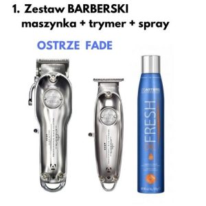 Zestaw LIMITED ARTERO -  Maszynka fryzjerska bezprzewodowa POKER +   Trymer fryzjerski bezprzewodowy POKER MINI +  Spray do czyszczenia i smarowania ostrza OIL FRESH 300 ml
