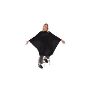 Peleryna fryzjerska czarna ARTERO (zapięcie na haftke)