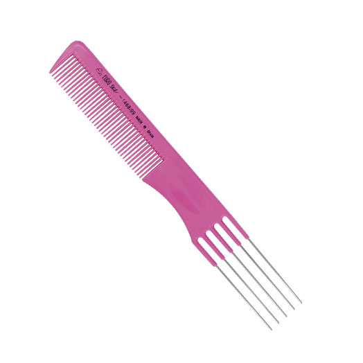 Grzebień fryzjerski 5 metalowych zębów 19,5 cm MIX COLORS EUROSTIL - obrazek 5