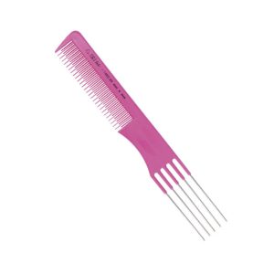 Grzebień fryzjerski do tapirowania metalowe zęby 19,5 cm MIX COLORS  EUROSTIL