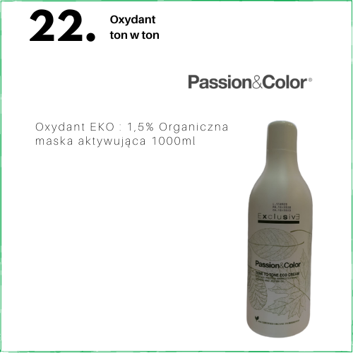 Oxydant EKO : 1,5% TONE TO TONE Organiczna maska aktywująca 1000ml