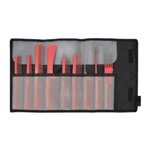 Zestaw grzebieni fryzjerskich 9 szt. k.coral