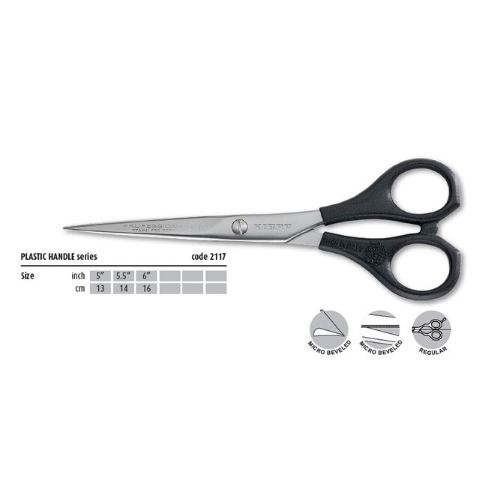 Nożyczki fryzjerskie 5,5" plastikowe rączki bez podpórki