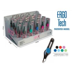 Pęsety Ergo Tech kolor (30 szt.) DISPLAY