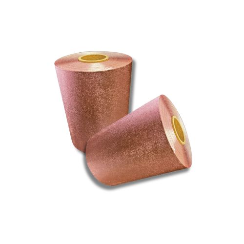 Folia aluminiowa w rolce RYFLOWANA 15 mikron ROSE GOLD - 100m