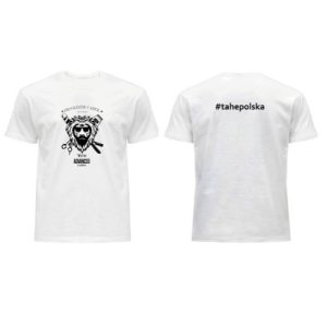Koszulka męska TAHE LION rozm.M WHITE biała - Perełka TAHE nr.A36