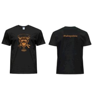 Koszulka męska TAHE LION brązowy nadruk rozm.S