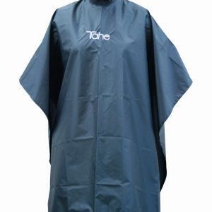 TAHE - peleryna fryzjerska czarna do koloryzacji  (zapięcie na rzep)