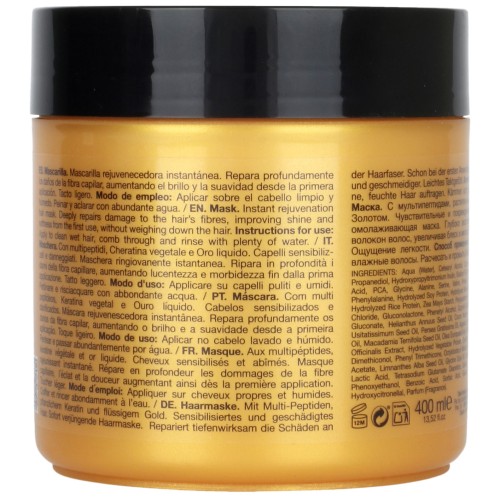 GOLD PEPTIDE - KERATIN MASK - Maska multipeptydowa do włosów zniszczonych 400 ml - obrazek 2