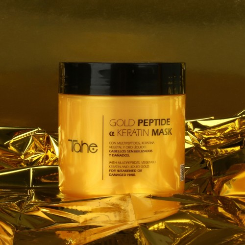 GOLD PEPTIDE - KERATIN MASK - Maska multipeptydowa do włosów zniszczonych 400 ml - obrazek 3