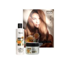 ZESTAW PACK MIRACLE GOLD ANTI FRIZZ Włosy Grube (Szampon 300ml + Maska 300ml)