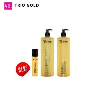 ZESTAW TRIO GOLD Maska 1000ml + Szampon 1000ml + Olejek arganowy 30m