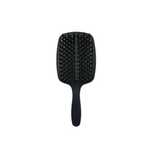 Szczotka do rozczesywania duża płaska dwustronna z włosiem DOUBLE SIDE BLACK