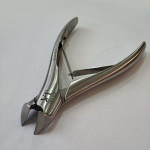 Cęgi do paznokci czołowe podologiczne długość 12cm nierdzewne podwójna sprężyna