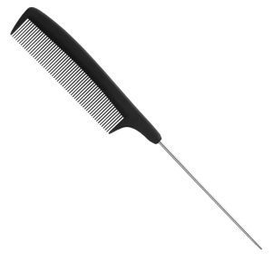Grzebień fryzjerski CARBON metalowy szpikulec 22,3 cm EUROSTIL