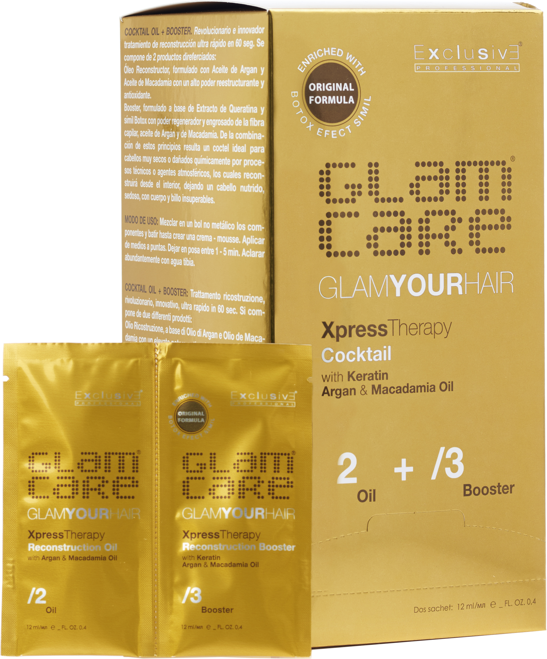 GLAM CARE Xpress Therapy OLIO + BOOSTER (1 szt. : 12ml+12ml) Kuracja dwufazowa - obrazek 2